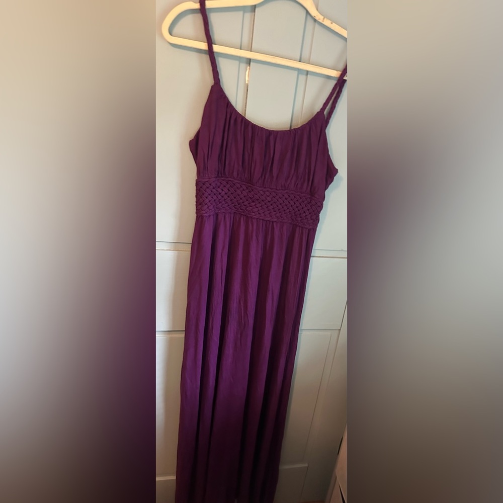 Banana republic purple lattice maxi dress